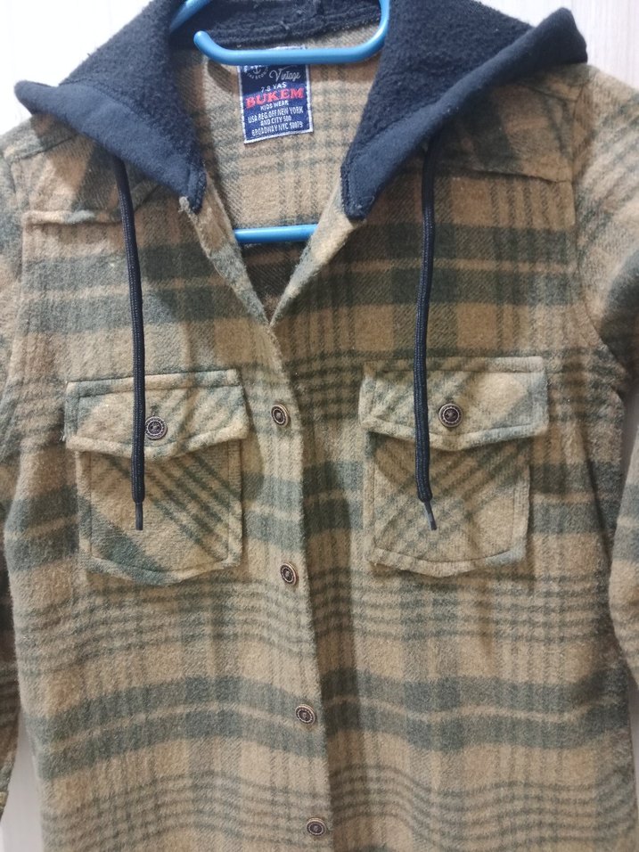 Bukem Kids Kapüşonlu Oduncu Gömlek Ceket - Görsel 4