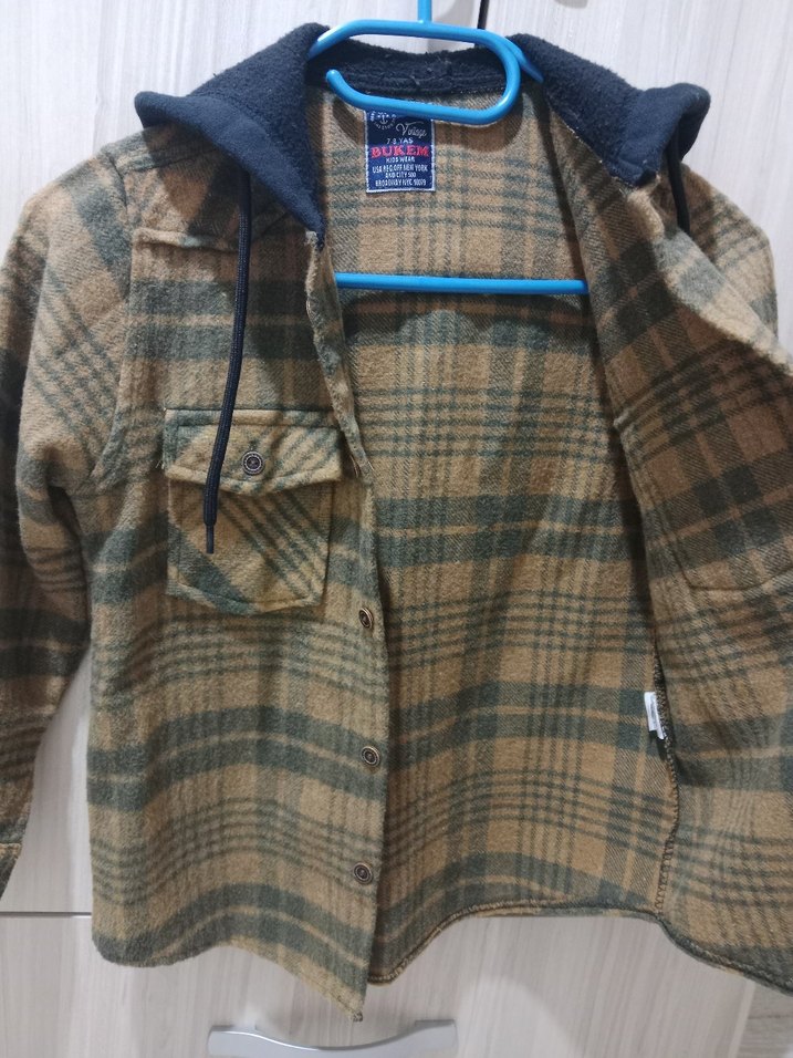 Bukem Kids Kapüşonlu Oduncu Gömlek Ceket - Görsel 5