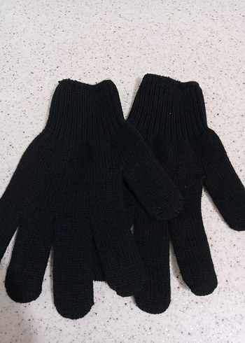 Siyah Örgü Kadın Eldiveni - Görsel 4