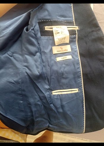 Erkek Lacivert Düğmeli Regular Fit Blazer Ceket - Görsel 6