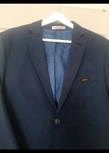 Erkek Lacivert Düğmeli Regular Fit Blazer Ceket - Görsel 2