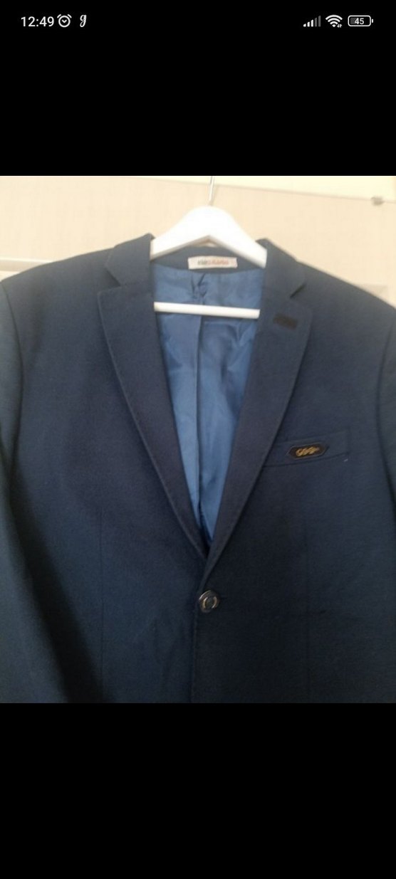 Erkek Lacivert Düğmeli Regular Fit Blazer Ceket - Görsel 2