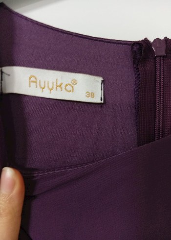 Mor Uzun Piliseli Kadın Elbise - Görsel 6