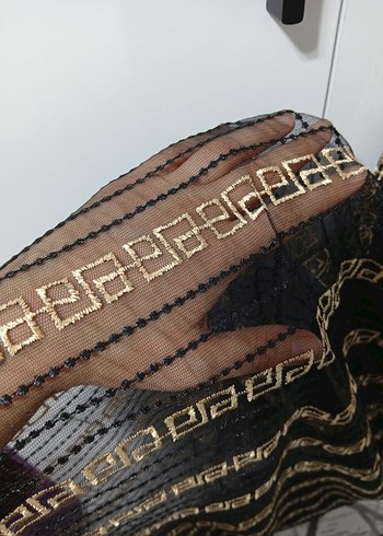 Nakışlı Siyah Bohem Uzun Elbise - Görsel 5