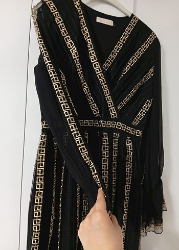 Nakışlı Siyah Bohem Uzun Elbise - Görsel 2