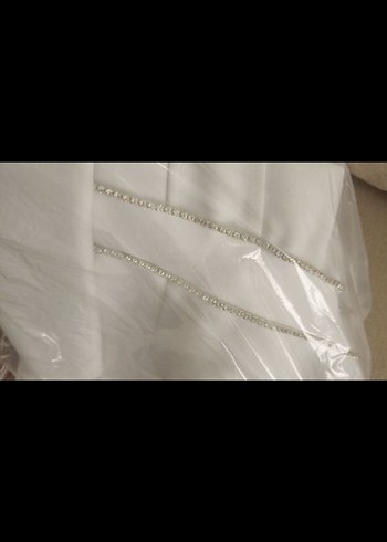 Uzun Kollu Bliss Atelier Beyaz  Kalem Elbise - Görsel 5