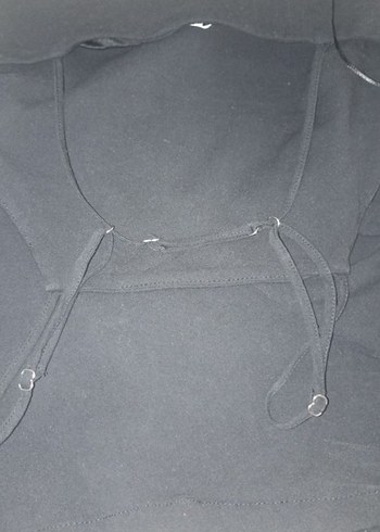 Siyah İnce Askılı Mini Elbise - Görsel 6