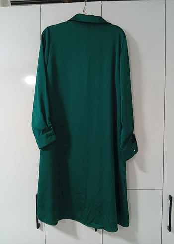 Zümrüt Yeşili Kadın Midi Tunik - Görsel 2