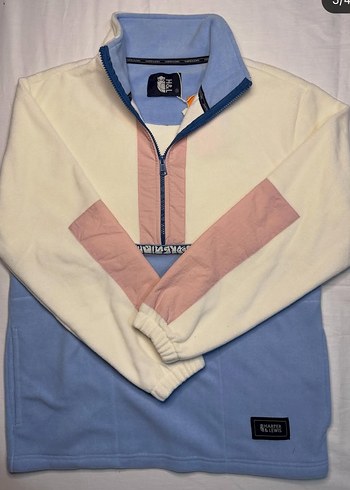 Unisex Yarım Fermuarlı Pastel Renkli Erkek Sweatshirt - Görsel 3