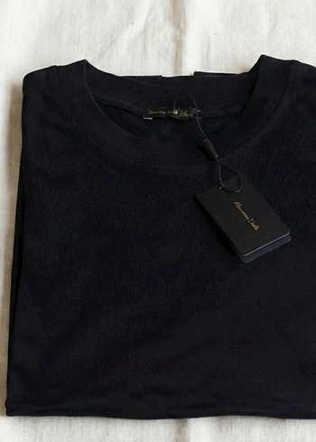 Massimo Dutti Kadın Siyah Kısa Kollu Tişört - Görsel 5