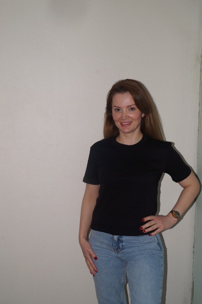 Massimo Dutti Kadın Siyah Kısa Kollu Tişört - Görsel 3