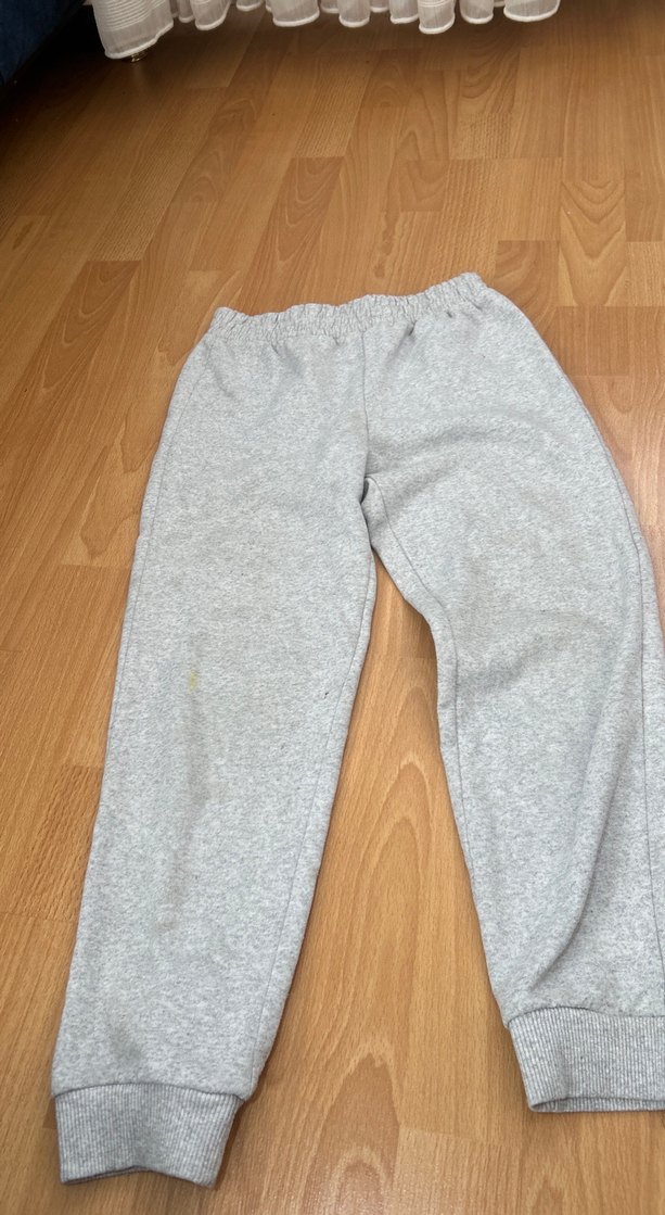 Gri Kapüşonlu Fermuarlı Kız Eşofman Takımı - Görsel 3