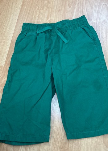 Erkek Çocuk Koyu Yeşil Keten Şort - Görsel 2