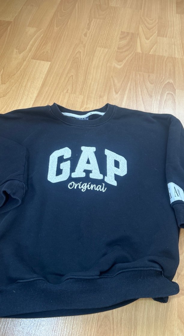 Erkek Siyah GAP Sweatshirt - Görsel 3