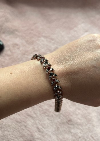 Gri Zincir Detaylı Vintage Bileklik - Görsel 2