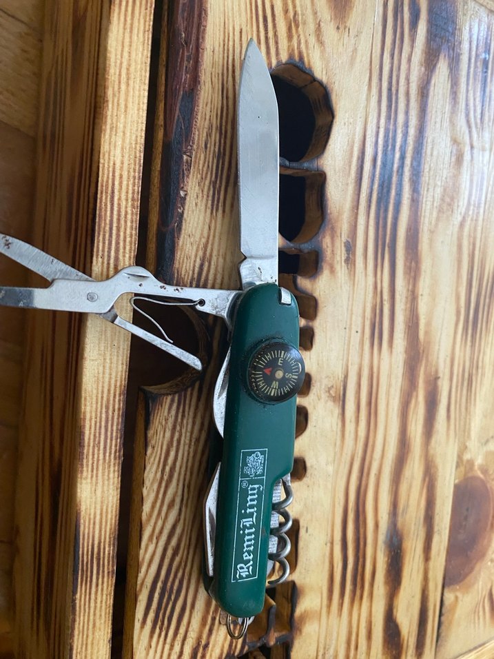 Khaki Renkli Çok Amaçlı Çakı Pusula Detaylı - Görsel 2