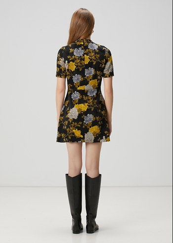 Beymen Club Siyah Desenli Mini Elbise - Görsel 2