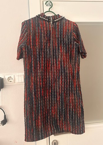 Koton Boncuk Detaylı Desenli Midi Triko Elbise - Görsel 3