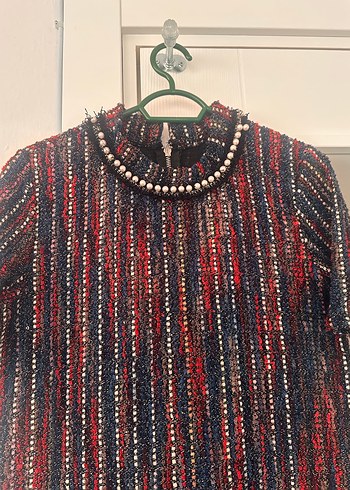 Koton Boncuk Detaylı Desenli Midi Triko Elbise - Görsel 2