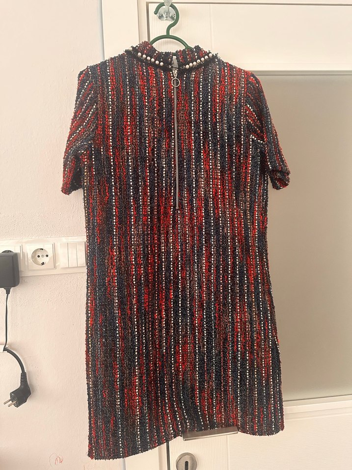 Koton Boncuk Detaylı Desenli Midi Triko Elbise - Görsel 3