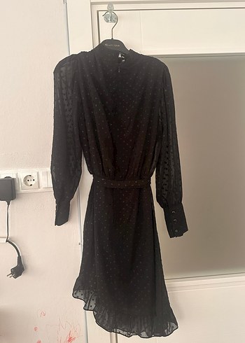 Koton Uzun Kollu Siyah Kadın Elbise - Görsel 4