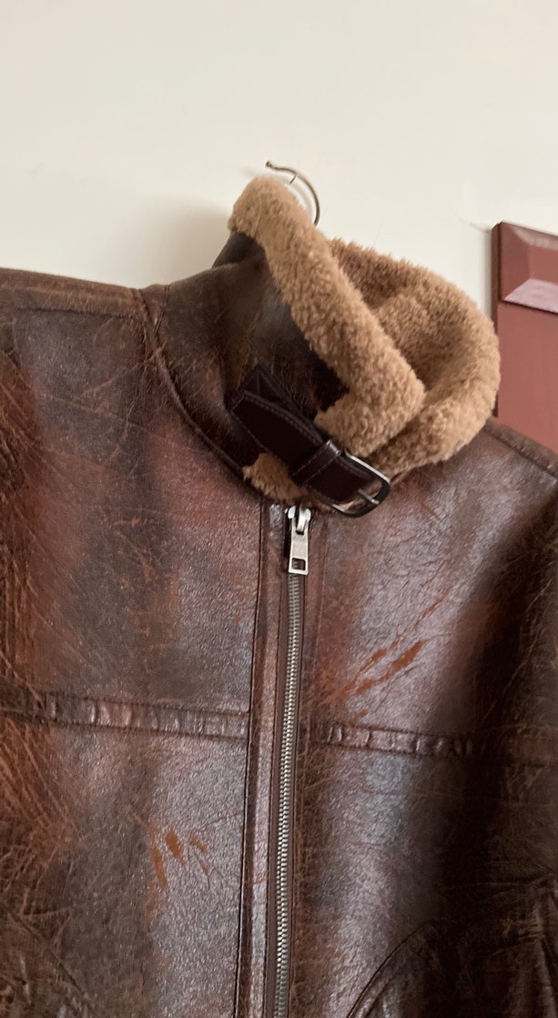 Kahverengi Suni Deri Erkek Ceket - Görsel 5