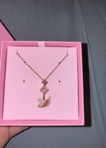 Pembe Mini Kurdeleli Kadın Kolye - Görsel 2