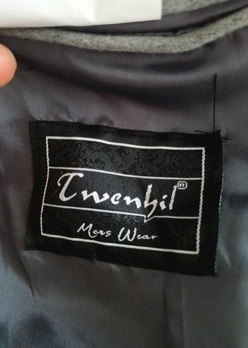 Gri erkek Midi kaşe kaban - Görsel 4