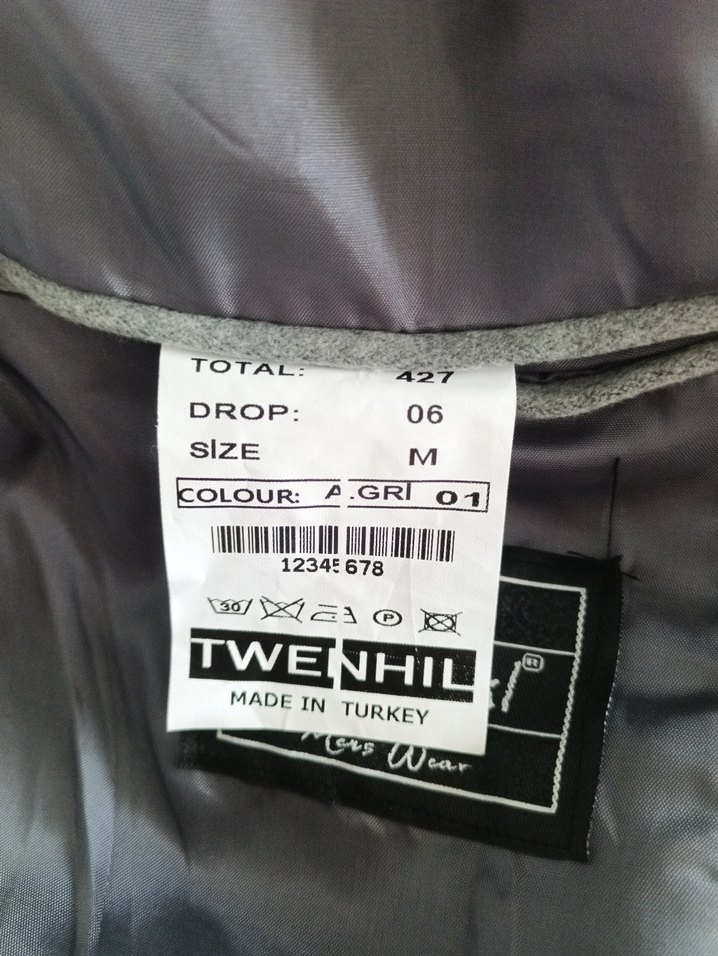 Gri erkek Midi kaşe kaban - Görsel 3