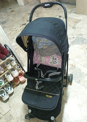 Kraf Marka Siyah Bebek Arabası - Görsel 5