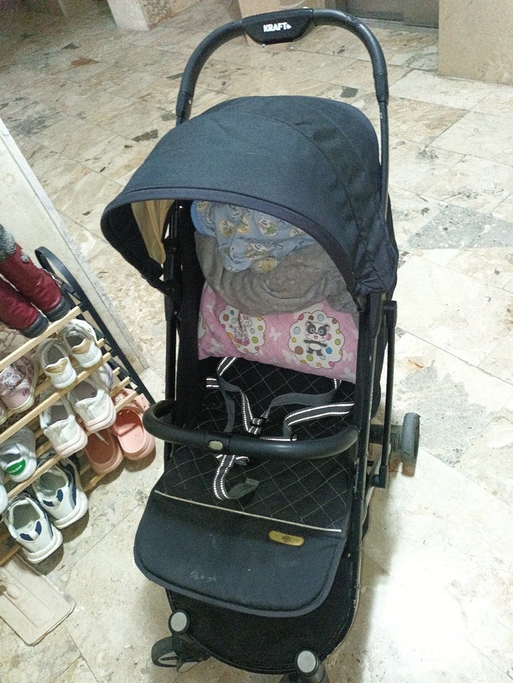 Kraf Marka Siyah Bebek Arabası - Görsel 5