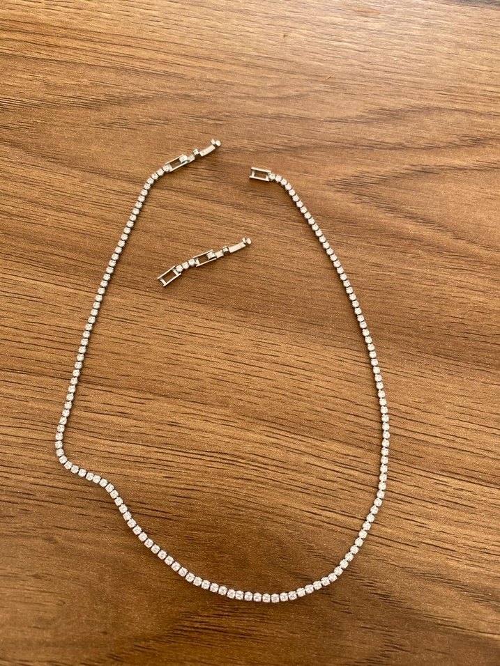 Gümüş Taşlı Minimalist Kolye - Görsel 2