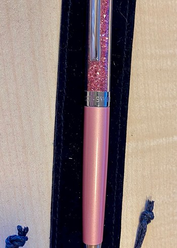Swarovski Pembe Taşlı Tükenmez Kalem - Görsel 2