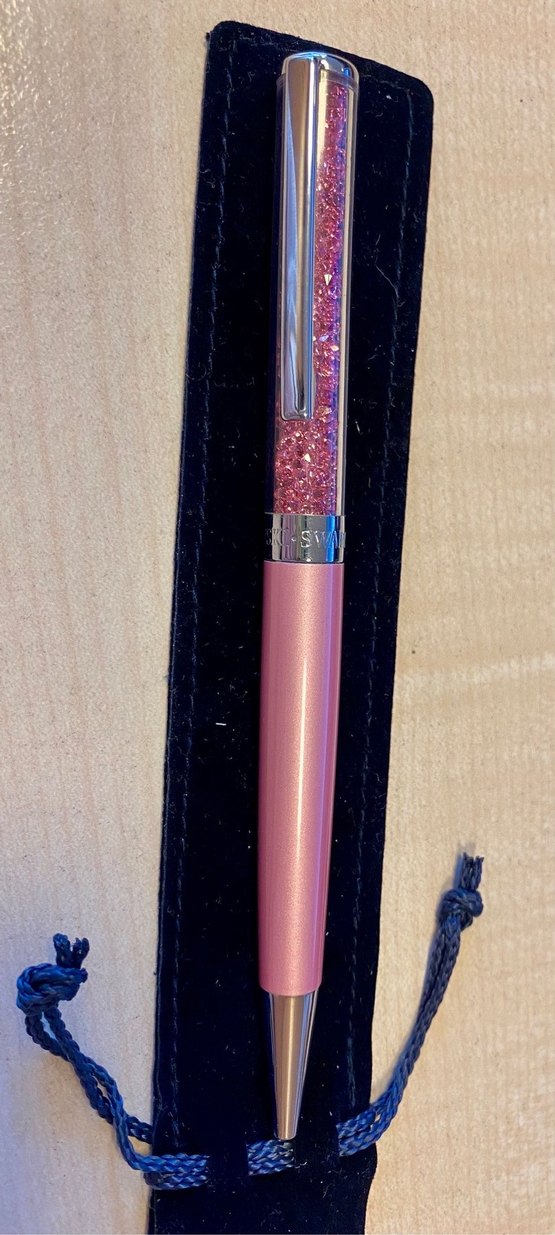 Swarovski Pembe Taşlı Tükenmez Kalem - Görsel 2