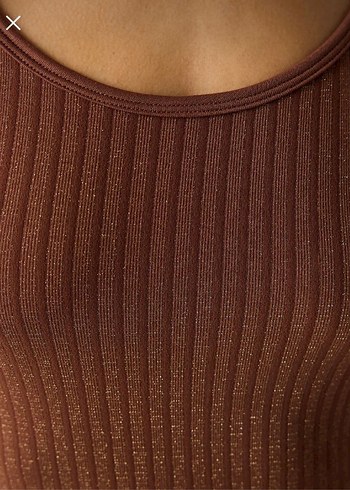 Penti Kahverengi Simli Dikişsiz Üst - Görsel 3