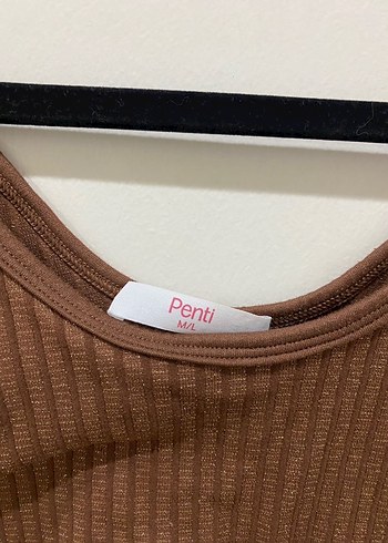 Penti Kahverengi Simli Dikişsiz Üst - Görsel 5