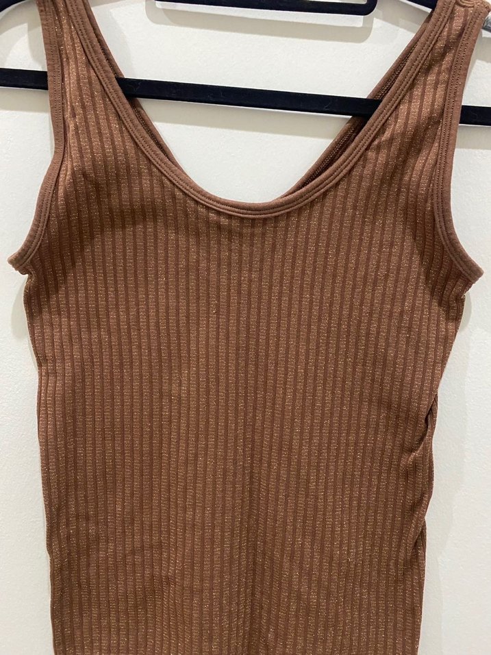 Penti Kahverengi Simli Dikişsiz Üst - Görsel 4