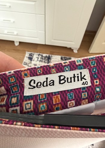 Pembe Batik Desenli Uzun Kadın Etek - Görsel 2