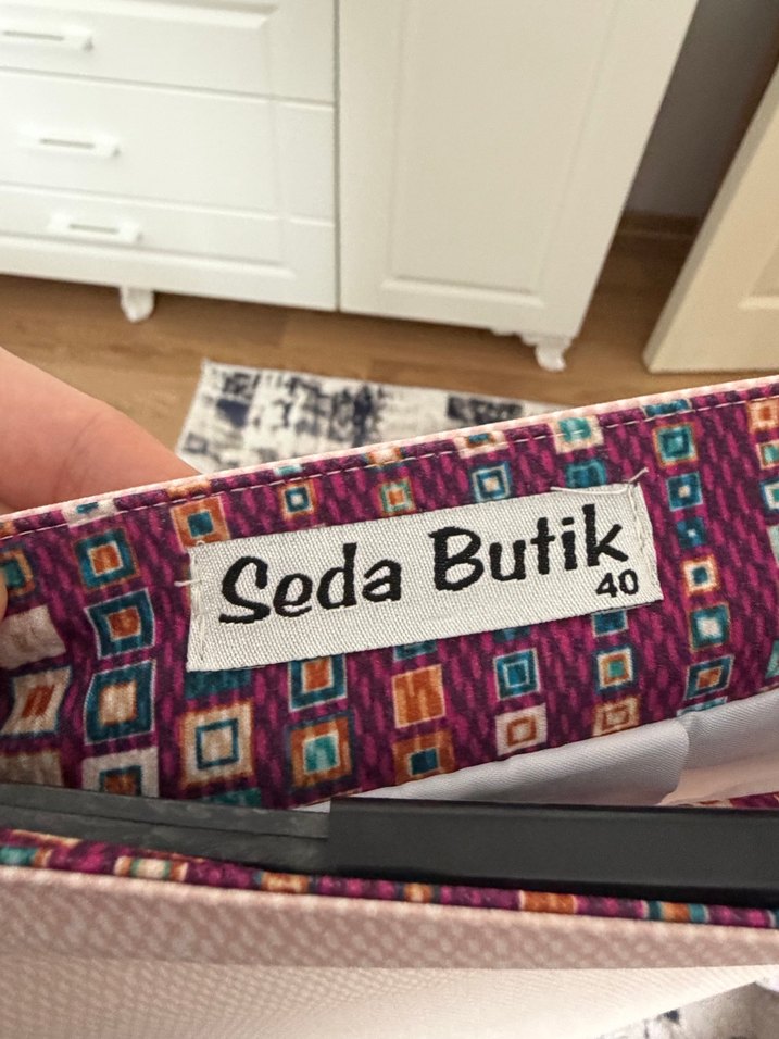 Pembe Batik Desenli Uzun Kadın Etek - Görsel 2