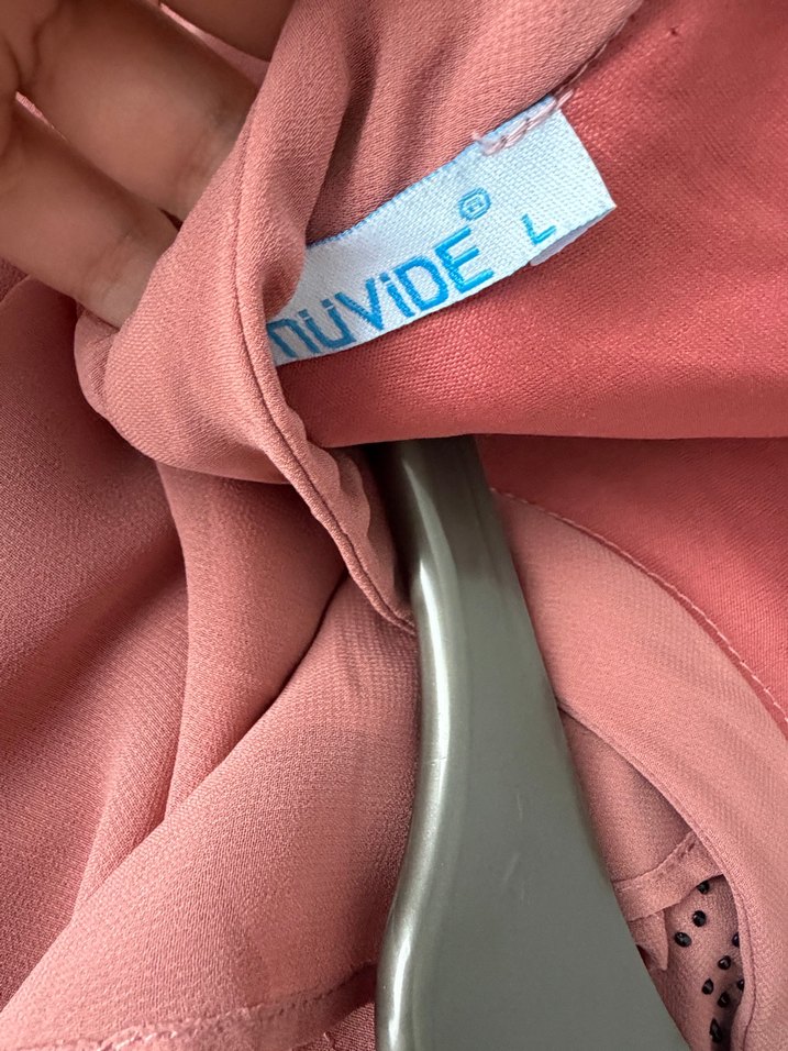 Gül kurusu tesettür abiye - Görsel 4