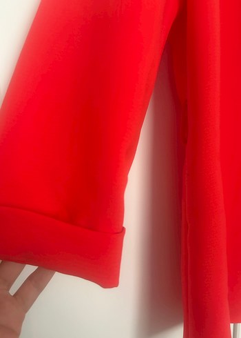 Nar çiçeği Düğmeli Kadın Blazer Ceket - Görsel 2