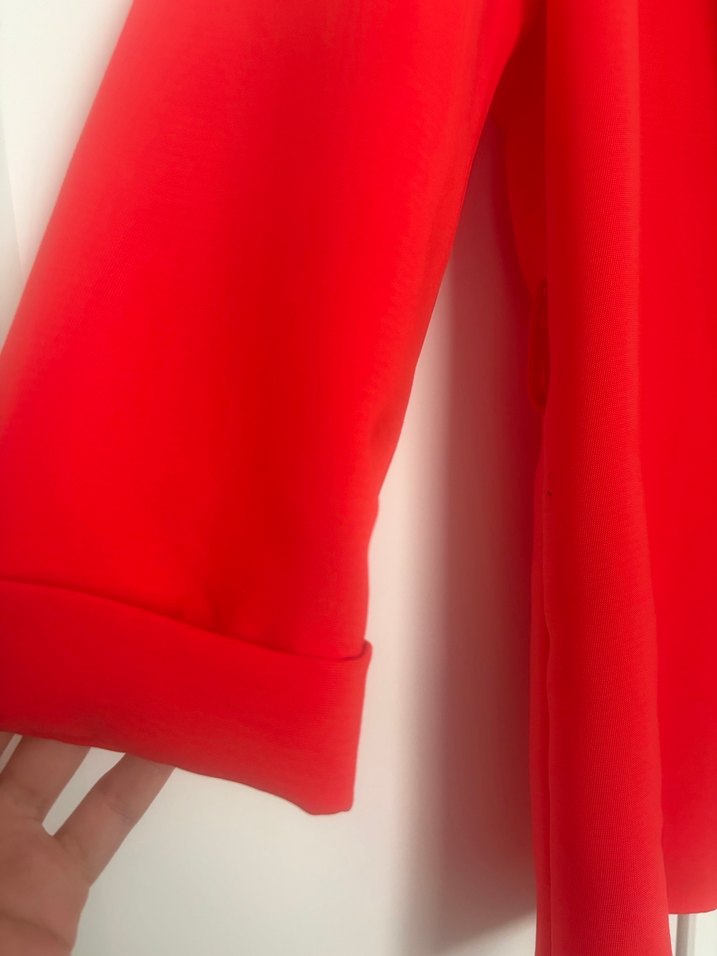 Nar çiçeği Düğmeli Kadın Blazer Ceket - Görsel 2