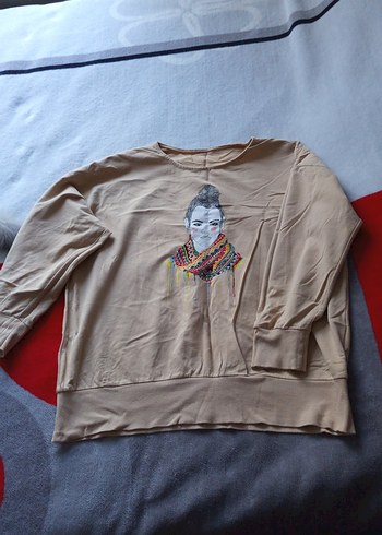 Kadın Camel Baskılı Sweatshirt - Görsel 2