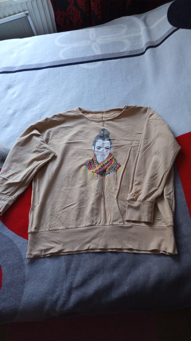 Kadın Camel Baskılı Sweatshirt - Görsel 2