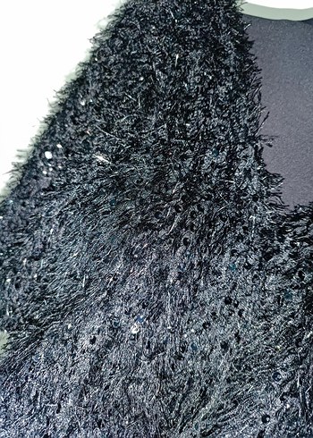 Siyah V Yaka Uzun Drapeli Kadın Abiye Elbise - Görsel 3