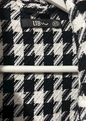 Düğmeli Siyah Beyaz Mini Ekose Ceket Ltb - Görsel 2
