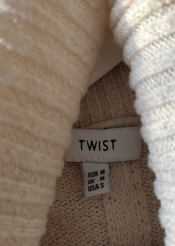 Bej Kadın Boğazlı Triko Kazak - Görsel 2