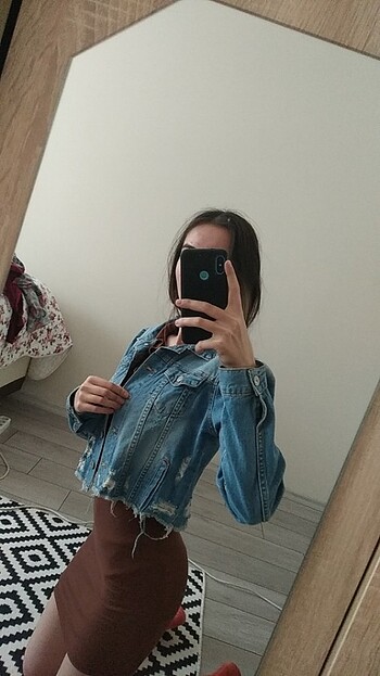 Crop kot ceket 