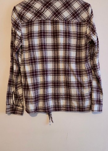 Bordo Ekose Desenli Uzun Kollu Gömlek - Görsel 2