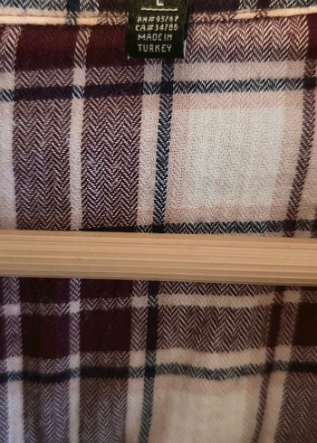 Bordo Ekose Desenli Uzun Kollu Gömlek - Görsel 3